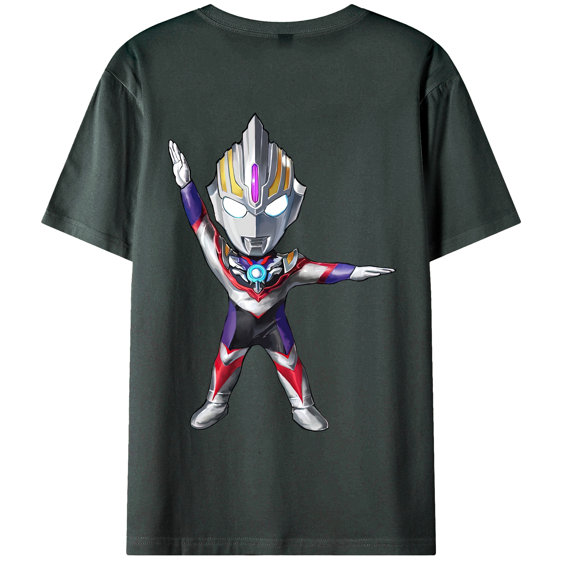 （画像用） ウルトラマン Ultraman 綿100％ メンズ半袖Tシャツ（バックプリント） 通気性